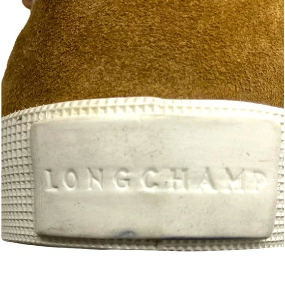 NWOB Longchamp Brown Suede Ankle Boots - Sz Fr 41 = US 8 - Picture 7 of 9